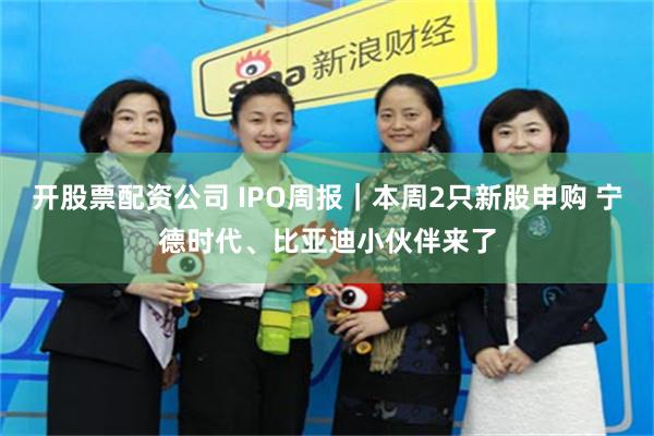 开股票配资公司 IPO周报｜本周2只新股申购 宁德时代、比亚迪小伙伴来了