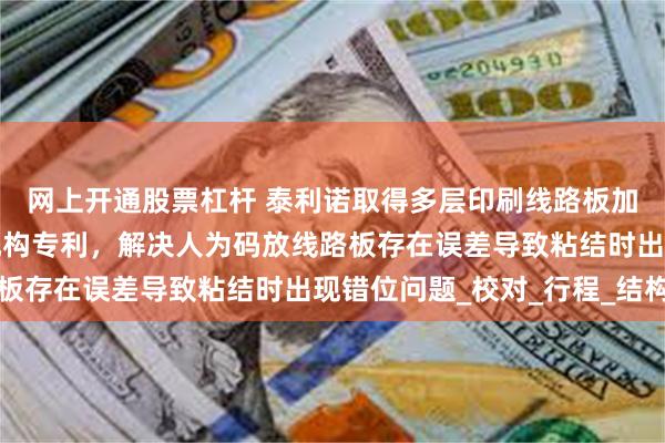 网上开通股票杠杆 泰利诺取得多层印刷线路板加工用层间对准度监测机构专利，解决人为码放线路板存在误差导致粘结时出现错位问题_校对_行程_结构